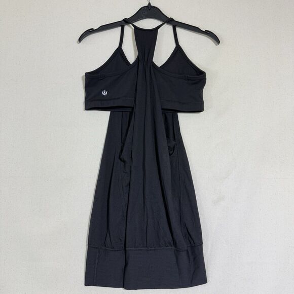 Lululemon Womens 8 Black No Limits Tank Top Double Layer *No Pads Racerback - Picture 1 of 8